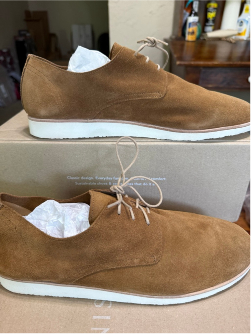 Nisolo Tan Lightweight Flex Derby Oxfords Size 10, 10.5, 11.5
